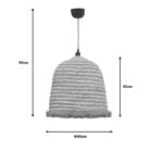 Φωτιστικό οροφής Nolie Inart ψάθινο φυσικό Φ40x99εκ - Image 3