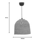 Φωτιστικό οροφής Lamper Inart ψάθινο φυσικό Φ34x87εκ - Image 3