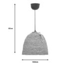 Φωτιστικό οροφής Lamper Inart ψάθινο φυσικό Φ30x82εκ - Image 3