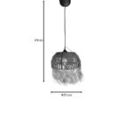 Φωτιστικό οροφής Bowler Inart ψάθινο φυσικό Φ31x69εκ - Image 4