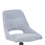 Καρέκλα περιστρεφόμενη Luciano I pakoworld σε γκρι ύφασμα-πόδι μεταλλικό μαύρο 52.5x54x85εκ - Image 5