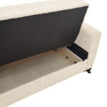 Καναπές-κρεβάτι με αποθηκευτικό χώρο διθέσιος Modesto pakoworld κρεμ ύφασμα 155x85x80εκ - Image 5