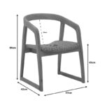 Πολυθρόνα Somalia pakoworld σκελετός αλουμινίου με teak πόδι σε φυσική απόχρωση και καφέ pe rattan 57x62x80εκ - Image 9