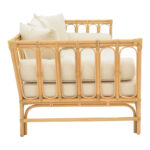 Καναπές Alessa pakoworld φυσικό rattan-λευκό ύφασμα με μαξιλάρια 200x100x76εκ - Image 4