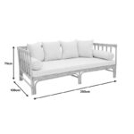 Καναπές Alessa pakoworld φυσικό rattan-λευκό ύφασμα με μαξιλάρια 200x100x76εκ - Image 8