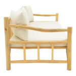 Καναπές Roziana pakoworld φυσικό teak ξύλο 210x100x80εκ - Image 3