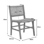 Καρέκλα Sponze pakoworld σκελετός teak ξύλο- pe σχοινί σε φυσική απόχρωση 50x58.5x85εκ - Image 9