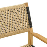 Πολυθρόνα Fermilo pakoworld σκελετός teak ξύλο με pe σχοινί σε φυσική-μαύρη απόχρωση 55x67x86εκ - Image 7