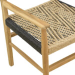 Πολυθρόνα Fermilo pakoworld σκελετός teak ξύλο με pe σχοινί σε φυσική-μαύρη απόχρωση 55x67x86εκ - Image 8