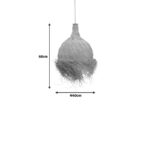 Φωτιστικό οροφής Cazin Inart mendong σε φυσική απόχρωση Φ60x68εκ - Image 3