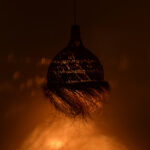 Φωτιστικό οροφής Cazin I Inart mendong σε φυσική απόχρωση Φ80x85εκ - Image 2