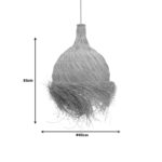 Φωτιστικό οροφής Cazin I Inart mendong σε φυσική απόχρωση Φ80x85εκ - Image 3