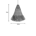 Φωτιστικό οροφής Vajem Inart mendong σε φυσική απόχρωση 50x50x70εκ - Image 3