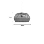 Φωτιστικό οροφής Fose Inart mendong σε φυσική απόχρωση Φ50x27εκ - Image 3