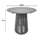 Τραπεζαρία Granny-Kenda Ι pakoworld σετ 5τεμ σε φυσική-μπεζ απόχρωση Φ80x75εκ - Image 8