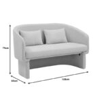 Καναπές διθέσιος Playmob pakoworld ύφασμα σε γκρι απόχρωση 128x65x79εκ - Image 9