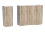 Σύνθεση κουζίνας Festa II pakoworld μελαμίνη σε sonoma απόχρωση και πάγκο σε ανοιχτό γκρι 120x60x85εκ - Image 4