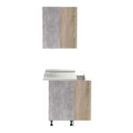 Σύνθεση κουζίνας Festa II pakoworld μελαμίνη σε sonoma απόχρωση και πάγκο σε ανοιχτό γκρι 120x60x85εκ - Image 7