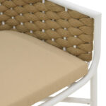 Πολυθρόνα Ortegia pakoworld αλουμίνιο με λευκό σκελετό- χακί σχοινί 57x62x82εκ - Image 9