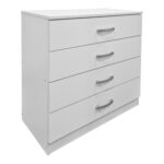 Σετ Κρεβατοκάμαρας Athos λευκό με Κρεβάτι 90x190εκ Σετ 3τεμ - Image 3