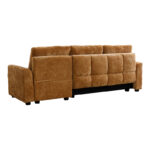 Γωνιακός αναστρέψιμος καναπές κρεβάτι Comfie pakoworld με αποθηκευτικό χώρο camel ύφασμα 260x156x98εκ - Image 6