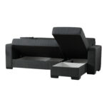 Γωνιακός καναπές-κρεβάτι αναστρέψιμος Dumma pakoworld ύφασμα ανθρακί 226x148x86εκ - Image 4