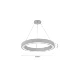 InLight Κρεμαστό φωτιστικό LED 68W 3CCT (by switch on base) σε μαύρη απόχρωση D:60cm (6073-60-BL) - Image 3