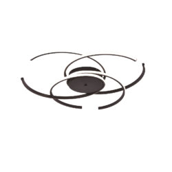 Inlight Πλαφονιέρα οροφής LED 100W 3CCT σε μαύρη απόχρωση D:95cm (6111-A)