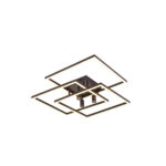 Inlight Πλαφονιέρα οροφής LED 72W & 3*3W 3CCT σε μαύρη απόχρωση D:64x64cm (6112)