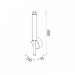 MYSTIQUE-ΦΩΤΙΣΤΙΚΟ ΕΠΙΤΟΙΧΟ ΚΑΦΕ ΑΛΟΥΜΙΝΙΟΥ LED SMD 11W CCT 660LM IP20 100X79X500MM - Image 2