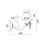 ^ΕΠΙΤ Φ/Σ 1ΧΕ14 ΜΕΤΑΛ ΛΕΥΚΟ/ΧΡΥΣΟ+ΛΕΥΚΟ ΑΜΠΑΖΟΥΡ 29Χ14Χ29CM EKAVI - Image 2