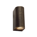 ^GU10 WALL LUMINAIRE 230V AC GOLDEN BLACK IP65 MAX.2X35W