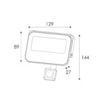 ΠΡΟΒΟΛΕΑΣ LED SMD ΛΕΥΚΟΣ ΜΕ ΑΙΣΘΗΤΗΡΑ 20W  3CCT 2000LM 185-265V RA>80 IP66 - Image 2