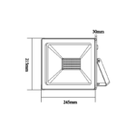 WHITE LED SMD FLOOD LUMINAIRE IP66 100W 4000K 8600Lm 230V RA80 - Image 2