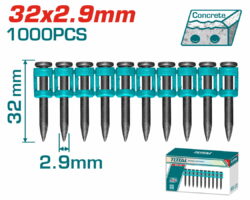 TOTAL ΚΑΡΦΙΑ ΓΙΑ ΣΚΥΡΟΔΕΜΑ 32mm / 1000 ΤΕΜ ΓΙΑ TCNLI9005 / TCNLI9008 (TAC02321)
