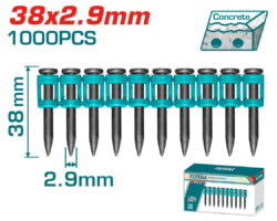 TOTAL ΚΑΡΦΙΑ ΓΙΑ ΣΚΥΡΟΔΕΜΑ 38mm / 1000 ΤΕΜ ΓΙΑ TCNLI9005 / TCNLI9008 (TAC02381)