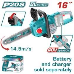 TOTAL ΕΠΑΓΓ. ΑΛΥΣΟΠΡΙΟΝΟ 16" / 40cm ΜΠΑΤ. Li-ion 40V ΧΩΡΙΣ ΜΠΑΤΑΡΙΑ & ΦΟΡΤΙΣΤΗ (TGSLI40168)