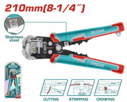 TOTAL ΕΠΑΓΓΕΛΜΑΤΙΚΟΣ ΑΥΤΟΜΑΤΟΣ ΑΠΟΓΥΜΝΩΤΗΣ ΚΑΛΩΔΙΩΝ 3 σε 1 (Απογύμνωση – κοπή – πτύχωση) (THT15246)