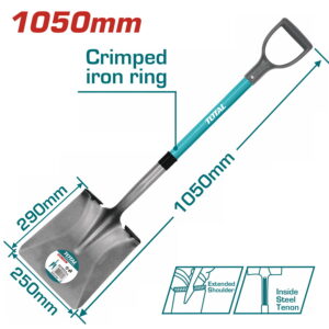 TOTAL ΕΠΑΓΓ. ΦΤΥΑΡΙ ΜΕΤΑΛ. ΚΑΡΒΟΥΝΟΥ ΜΕ FIBERGLASS ΧΕΙΡΟΛΑΒΗ 250mmX290mm / ΜΗΚΟΣ=1.050mm (THTH01114)