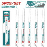 TOTAL ΛΑΜΑ ΣΠΑΘΟΣΕΓΑΣ ΓΙΑ ΞΥΛΟ ΜΕ ΚΑΡΦΙΑ 225mm 5ΤΕΜ (TRSB1111DF)