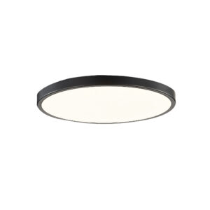 InLight Πλαφονιέρα οροφής LED 28W 3CCT (by switch on base) από μαύρο μέταλλο και ακρυλικό D:40cm (42035-C-Black)