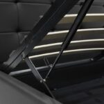 Κρεβάτι Roi pakoworld 160x200 PU μαύρο ματ + αποθηκευτικό χώρο - Image 7