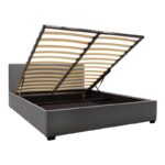 Κρεβάτι Norse pakoworld ύφασμα ανθρακί με αποθηκευτικό χώρο 160x200εκ - Image 3