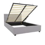 Κρεβάτι Molito pakoworld βελούδο σε γκρι απόχρωση με αποθηκευτικό χώρο120x200εκ - Image 3