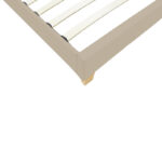 Κρεβάτι Nevil pakoworld ύφασμα εκρού με ξύλινο πόδι σε φυσική απόχρωση 90x190εκ - Image 4