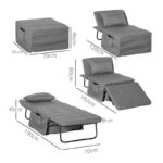 Σκαμπό-κρεβάτι Grejio pakoworld ύφασμα σε ανθρακί απόχρωση κα πόδι μαύρο μέταλλο 70x70x45εκ - Image 7