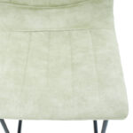 Σκαμπό bar Desirable pakoworld μεταλλικό μαύρο-ύφασμα ανοιχτό γκρι antique - Image 6