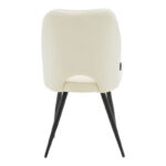 Καρέκλα Renish pakoworld μπουκλέ λευκό-μεταλλικό μαύρο πόδι 47x61x85εκ - Image 5