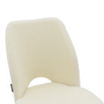 Καρέκλα Renish pakoworld μπουκλέ λευκό-μεταλλικό μαύρο πόδι 47x61x85εκ - Image 6