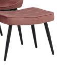 Πολυθρόνα με υποπόδιο Dorita pakoworld βελούδο σάπιο μήλο-πόδι μαύρο μέταλλο 68.5x76x103εκ - Image 7